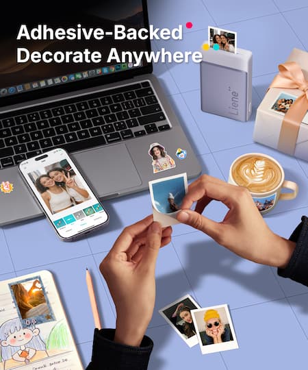 Liene Purple Pearl N200 Pro Portable Photo Printer with Supplies